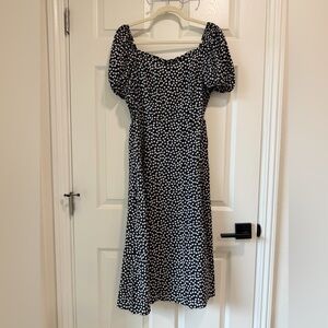 Black and White Floral Dress